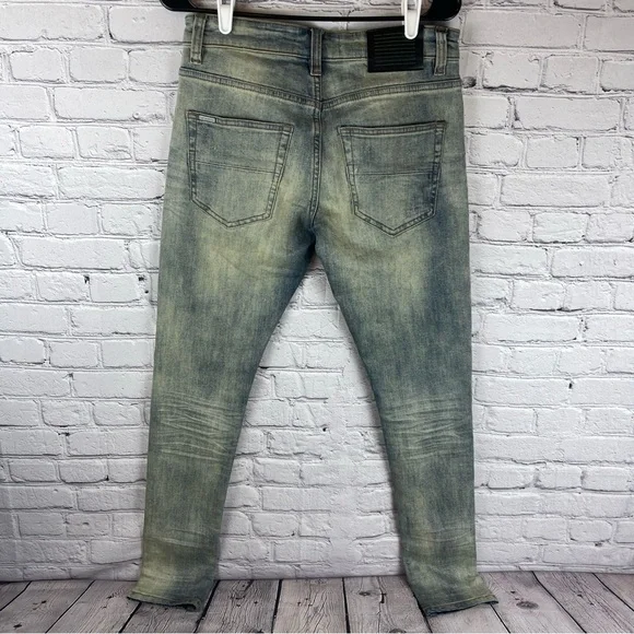 Serenede Jeans Mens 30 (30x33) Skinny Grunge Distressed Patched Faded Stretch